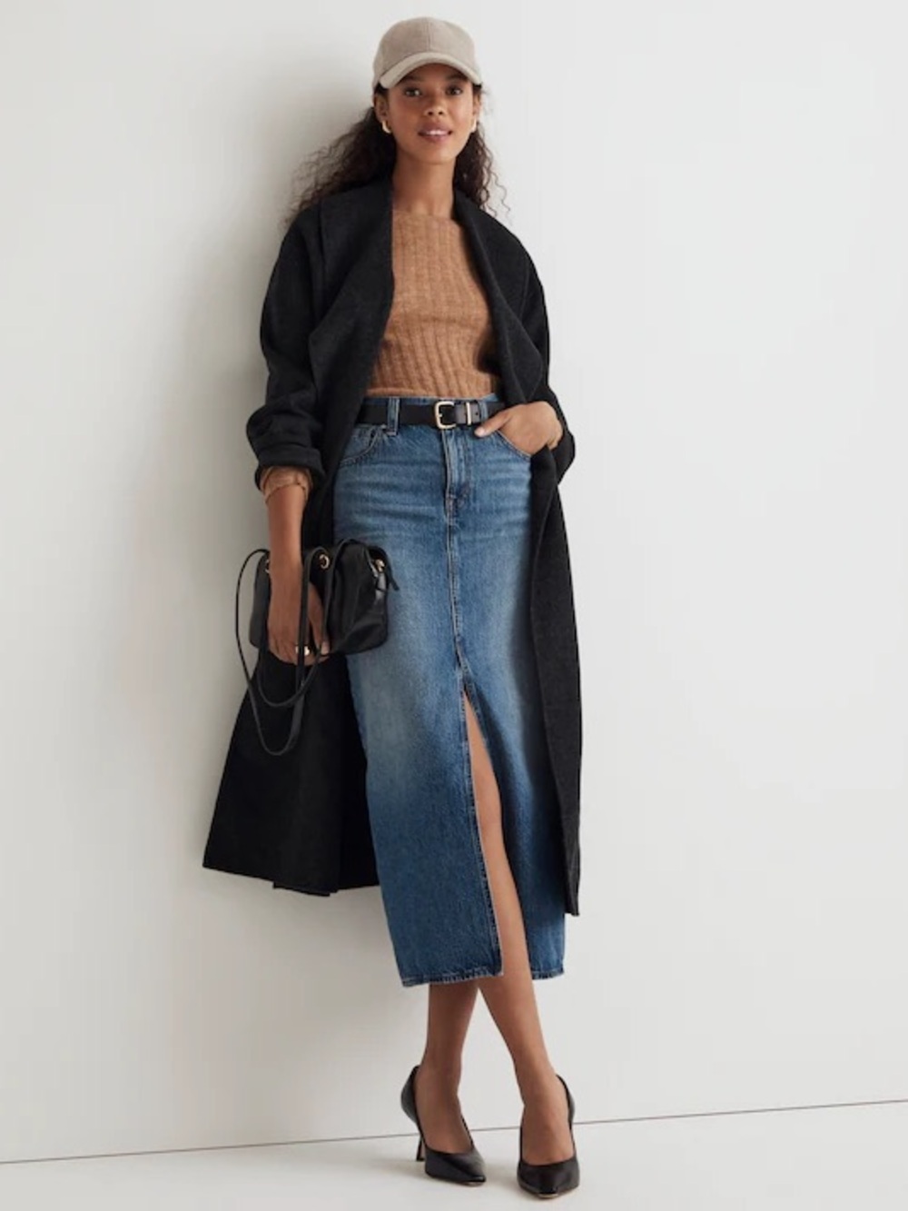 Madewell Denim Mid-Rise Maxi Skirt Size 24